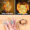 Miniatyrbillede 3 af 5: 3 Pak Fairy Lights Timer Batteri Kobbertråd 30 LED Julelys