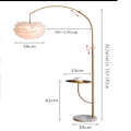Miniatyrbillede 5 af 5: Fjederlampe Fiskeri Gulvlampe Stue Soveværelse