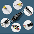Miniatyrbillede 3 af 4: Vandtæt Stik 12 Kit 2-polet Elektrisk Terminal Stik