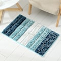 Miniatyrbillede 2 af 5: Chenille Badeværelsesmåtte, Absorberende, Skridsikker, Fløjlsblød Gradient blue 45*65CM