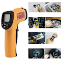 Miniatyrbillede 1 af 5: Digital Infrarød Termometer Berøringsfri LCD Laser Tester