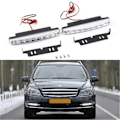 Miniatyrbilde 1 av 5: 2x 8 LED Super Lyse Bil DRL Dagkjørelys Hodelykt