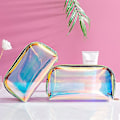 Miniatyrbillede 2 af 4: Holografisk Makeuptaske Laser Kosmetikpose Transparent Toilettaske
