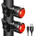 Pikkukuva 1 / 5: Usb-latattavat pyörän takavalot, Led-takavalo, 3 valotilaa, Sopiva