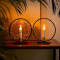 Miniatyrbilde 4 av 5: Candelabra Konelysestake, Geometrisk Candelabra Midtpunkt for Spisebord