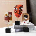 Miniatyrbilde 4 av 5: Kreative Abstrakte Ansiktsfigurer Resin Bordkunst Hjemmedekor