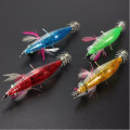Miniatyrbilde 4 av 5: 4 stk 10cm 18g Multi Color Reke Blinkende Led Agnskrok Liten Blekksprut Jigg Fiske Agnsnelle