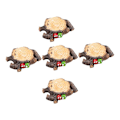 Miniatyrbild 2 av 3: 5 st Stump Ornament Mushroom DIY Vackra Harts Dekorationer för Hemmet Butik (liten storlek)