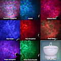 Miniatyrbillede 2 af 4: Ocean Wave Projektor 12 LED Fjernbetjening Natlampe