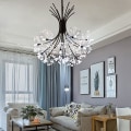 Miniatyrbild 1 av 5: 45cm Hängande Lykta Design Chandelier Metall Sputnik Nyhet
