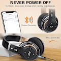 Pikkukuva 4 / 5: 6s Langattomat Bluetooth-kuulokkeet, Yli-korvan, Hi-fi Stereo Taitettavat Langattomat Stereokuulokkeet Black
