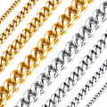 Pikkukuva 1 / 4: Miesten ja naisten Curb Chain -kaulakoru Klassinen kuubalainen kaulakoru 3 mm/6 mm/9 mm/12 mm
