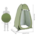 Miniatyrbild 2 av 5: Enkel Pop Up Dusch Tält Toalett Omklädningskabin Camping Utomhus Skydd Inomhus Utomhus Omklädningsrum Bärbar (Oljegrön)