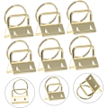 Miniatyrbillede 3 af 8: 50 stk. DIY Metal Nøglering Nøglevedhæng Hardware Nøglering til Bagage Håndledsrem Stof Præget 25mm Guld