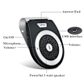 Miniatyrbillede 5 af 5: Håndfri Bluetooth til bil, Bluetooth Håndfri Højttaler til Mobiltelefon, Trådløs Bilhøjttaler, Sort
