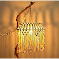Miniatyrbillede 4 af 5: 40x40cm Boheme Tassel Makrame Væghængende Lampskærm