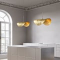 Miniatyrbillede 4 af 5: 46cm LED Pendellampe Lotusblad-formet Metal Lampskærm