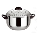 Miniatyrbilde 1 av 5: Nuddelpotte-strainer i rustfritt stål, lagerpotte for pasta, med lokk for kokekar, rustfritt stål, 16 cm
