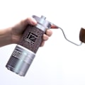 Miniatyrbillede 1 af 5: Manuel Kaffekværn Aluminium Burr Rustfrit Stål Justerbar