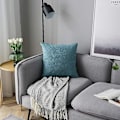 Miniatyrbilde 4 av 5: Sett med 2 rene fargede lumbale putetrekk, rustikk lin, dekorative putetrekk for sofa, sofa, dekorasjon