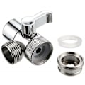Miniatyrbild 2 av 5: Blandareventil Avledare Sänkkran Vattenkran Delare Adapter För Tvättmaskin. (silver)(1st)