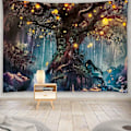 Miniatyrbild 3 av 5: Psykedelisk Trädväv, Liten Retro Andeträdväv För Vardagsrum Sovrum Dekoration 200x150cm