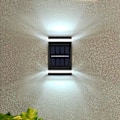 Miniatyrbild 1 av 5: 2-pack Utomhus Vägglampor Solcellsdrivna Vattentäta Trädgårds LED-Veranda Lampor