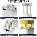 Miniatyrbillede 4 af 5: 2 stk. Trykvaske Sving, 3/8 Tommer NPT Han-Gevind Fitting, Rustfrit Stål, Kink Fri Til Slange F