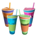 Pikkukuva 1 / 3: 2-in-1 Milkshake- ja Hedelmämehu Sekoituspullo Oljella