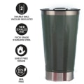 Miniatyrbillede 4 af 5: 2 stk. Rustfrit Stål Tumbler med Sugerør, Spildsikker Låg