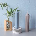 Miniatyrbild 4 av 4: Långa Pol-Ljusformar i Plast, Cylindrisk Pelarform med Ribb-Kit