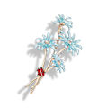 Miniatyrbillede 1 af 5: Nyt 2023 Design Elegant Blomst Brosche Pins/ Lapel Pins Luksus Alloy Brosche Pin Bryllup Kærlighed Gave Dame Broscher Blue sunflower