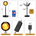 Miniatyrbilde 2 av 5: Solnedgang Lampe, Hjemmeinnredningsprosjektorlys Med 16 Farger 4 Moduser, Fargeskiftende Lampe Sollysprosjekt