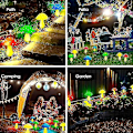 Miniatyrbild 5 av 5: Set med 8 svampdrivna solcellsdrivna lampor för utomhusbruk, vattentäta Solar 8 lights