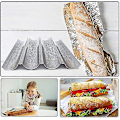 Miniatyrbillede 5 af 5: Baguettebakke Non-stick Brød Bakke Pan Bagebakke Form