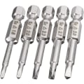 Miniatyrbillede 1 af 5: Magnetiske Trekant Hoved Skruetrækker Bits, 50mm S2 Stål Trekantet Spids Skruetrækker Bit