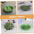 Miniatyrbillede 6 af 8: 2 stk. Keramisk pyntebakke Grøn Shamrock Ring Skål Smykke Display Plade til Boligindretning