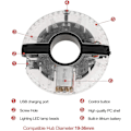 Miniatyrbillede 3 af 5: Cykling Nav Lygte, 7 LED 9 Farver 18 Billeder Vandafvisende USB Genopladelig LED Cykel Hjul Lys Eger