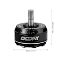 Pikkukuva 4 / 5: Ocday GTS2305 2450KV Moottori 3-5S FPV-Kilpailuun