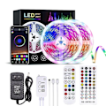 Miniatyrbillede 1 af 5: 65,6ft 20m Smart RGB LED-lysstrimler Bluetooth Musik Synkronisering Farve