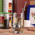 Miniatyrbilde 2 av 5: Kule-trykk Te-blad Urte Låsende Infuser Sil