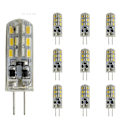 Pikkukuva 1 / 5: 10 kpl 1,5 W Ohut G4 LED-kristallilamppu 24 SMD 3014 DC 12V