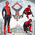 Miniatyrbilde 1 av 5: Heldrakt for Voksne og Barn - Superhelt Rollespill Jumpsuit Fancy Up Kostyme 170 Spiderman Men