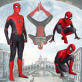 Miniatyrbilde 1 av 5: Heldrakt for Voksne og Barn - Superhelt Rollespill Jumpsuit Fancy Up Kostyme 9-11 Years Spiderman Men