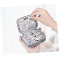 Miniatyrbilde 6 av 8: Dobbelt Lag Datakabel Lader Bag 2.5 Tommer Harddisk Oppbevaringsbag Kabelhåndtering for Reise Tilfeldig