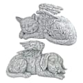 Miniatyrbillede 2 af 5: Hund Kat Engel Dyreminde Statue Gravsted Markør Harpiks Håndværk