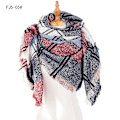 Miniatyrbilde 1 av 2: Mote-sjal og skjerf for damer, vinter, damer skjerf, pledd-skjerf for kvinner, tartan-skjerf navy
