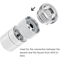 Miniatyrbilde 5 av 5: 5 stk. Hanetråd Kranadapter M22 til M18 Kranadapter Messing Trådadapter Kran Metall Gave