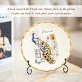 Miniatyrbillede 5 af 5: 2 Pak Iron Display Stativ, Sort Jern Staffeli Plade Display Fotoholder Stativ, Viser Billedrammer, Dekorative Tallerkener, Tablets Og Kunst 4 Tommer 8 inch
