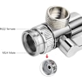 Pikkukuva 3 / 5: Messinki-suihkunohjain keittiö- tai kylpyhuonesuihkuhanaan, venttiili/adapterin vaihto-osa M22 x M24 liitäntä